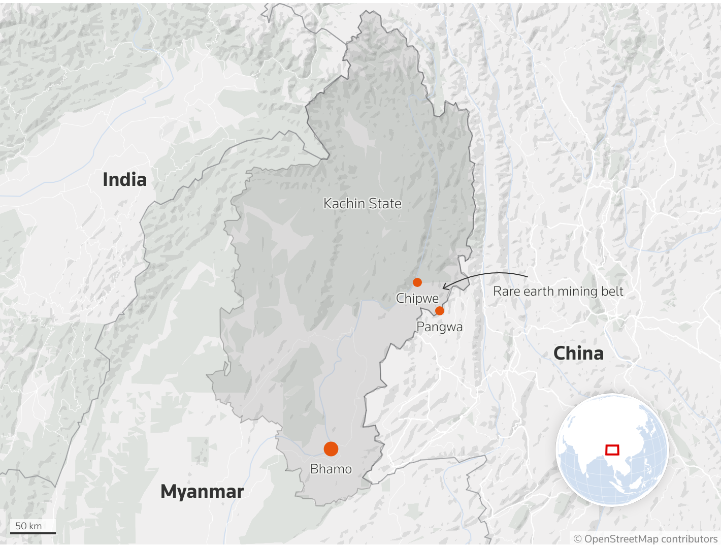 Myanmar armed groups disrupt China rare earth trade, sparking regional scramble