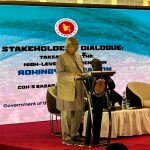 Muhammad Yunus, Chief Advisor of the Bangladesh’s interim government, gives his speech during stakeholders dialogue on the Rohingya situation, in Cox’s Bazar