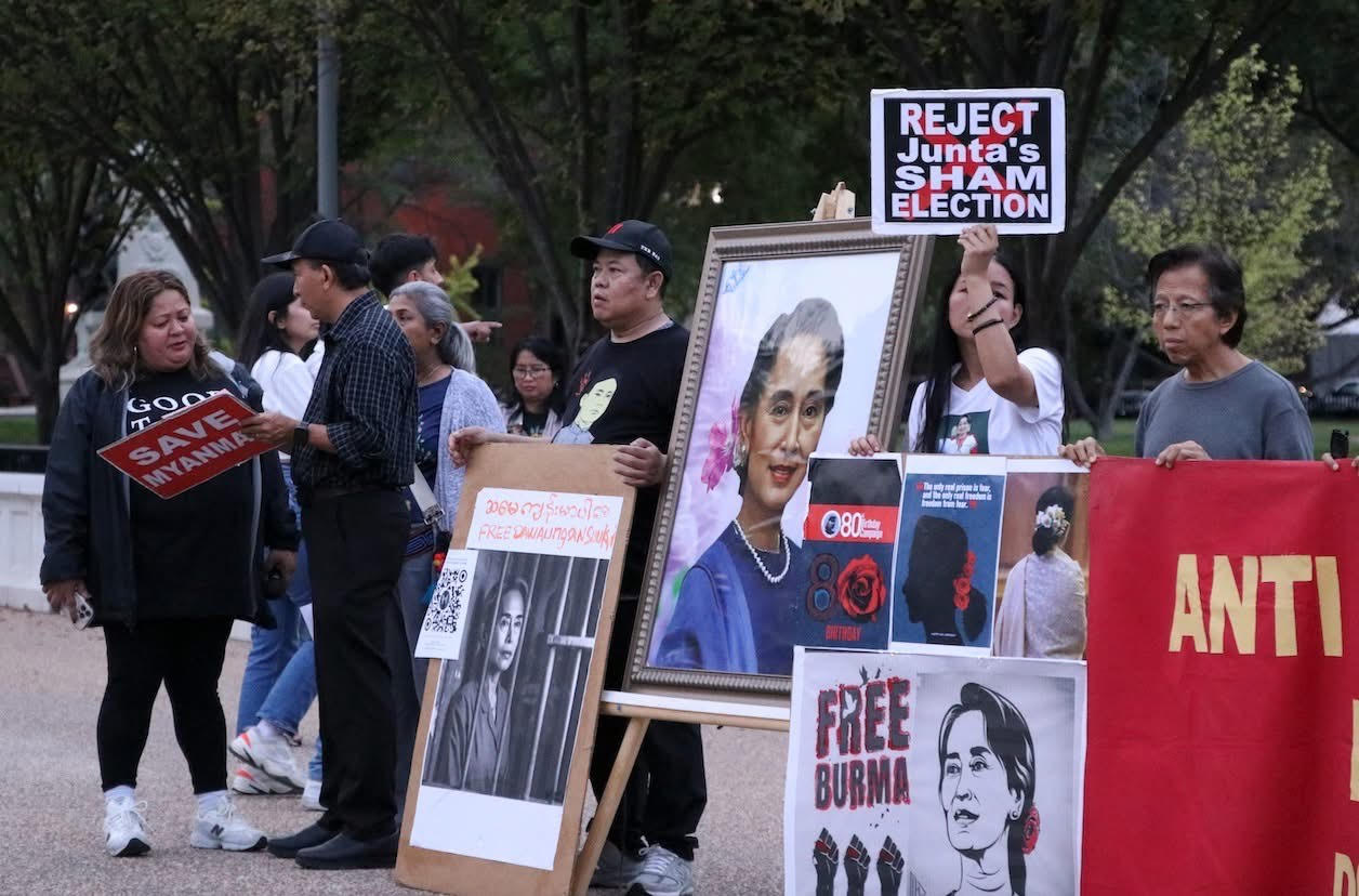 Protest planned in US ahead of regime elections in Myanmar; Fighting over control of air base in Magway Region